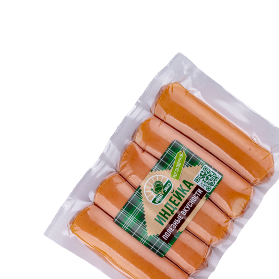 Сардельки из индейки ТМ ИНДЭКО 0,450 кг